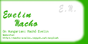 evelin macho business card